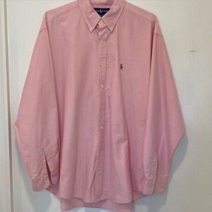 Ralph Lauren Men's 'The Blake'  Long Sleeved Cotton Shirt in Pink L